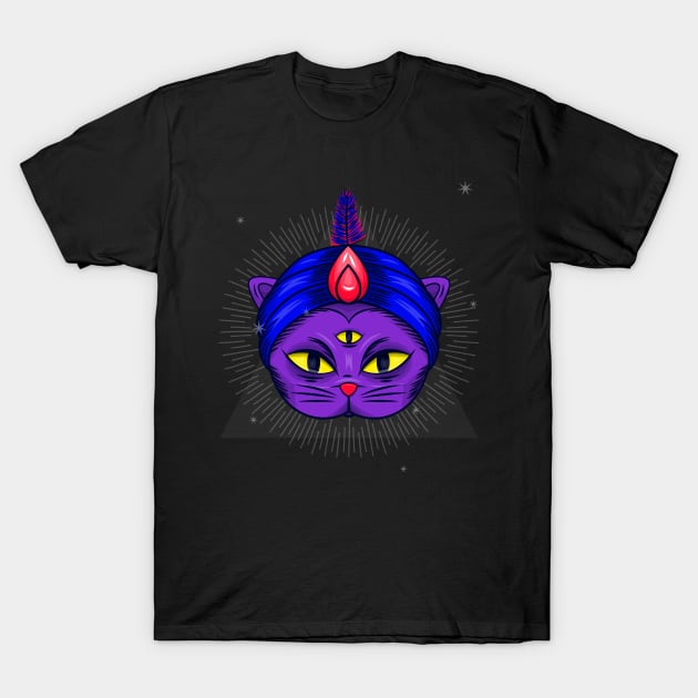 The Cat T-Shirt by Priscila Floriano